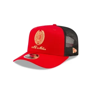 Best Sale AC Milan Heritage Gold Red 9FIFTY StretchSnap Hat - KTGCaps - Baseball caps for various teams, purchased online at a discount