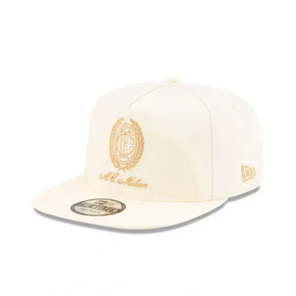 Best Sale AC Milan Heritage Gold White Golfer Hat - KTGCaps - Baseball caps for various teams, purchased online at a discount