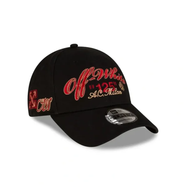 Outlet AC Milan x OffWhite Twill 9FORTY Adjustable Hat - KTGCaps - Baseball caps for various teams, purchased online at a discount