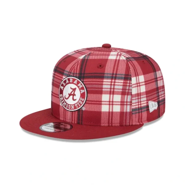 Hot Alabama Crimson Tide Plaid 9FIFTY Snapback Hat - KTGCaps - Baseball caps for various teams, purchased online at a discount