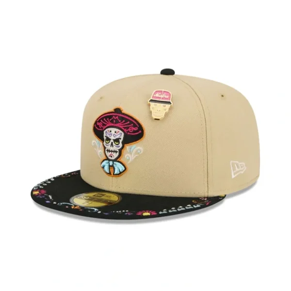 Cheap Albuquerque Isotopes Skull Pin 59FIFTY Fitted Hat - KTGCaps - Baseball caps for various teams, purchased online at a discount
