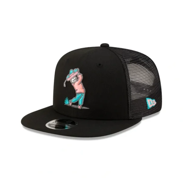 Outlet Almigos X New Era Swingin Bandito Black 9FIFTY Original Fit Trucker - KTGCaps - Baseball caps for various teams, purchased online at a discount