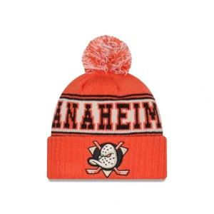 Online Anaheim Ducks Retro Pom Knit Hat - KTGCaps - Baseball caps for various teams, purchased online at a discount