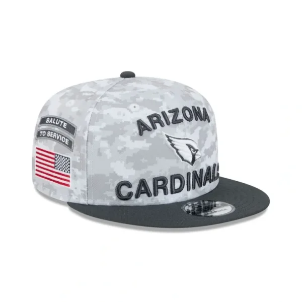 Best Sale Arizona Cardinals 2024 Salute to Service 9FIFTY Snapback Hat - KTGCaps - Baseball caps for various teams, purchased online at a discount