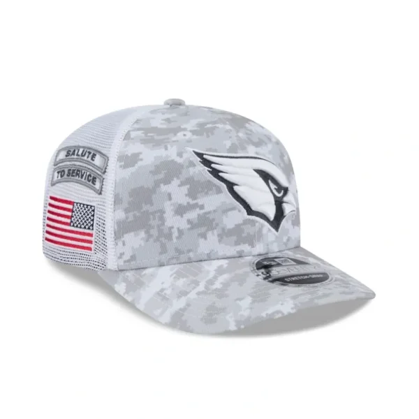 Store Arizona Cardinals 2024 Salute to Service 9SEVENTY Trucker Hat - KTGCaps - Baseball caps for various teams, purchased online at a discount