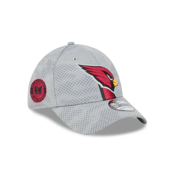 Discount Arizona Cardinals 2024 Sideline Gray 39THIRTY Stretch Fit Hat - KTGCaps - Baseball caps for various teams, purchased online at a discount