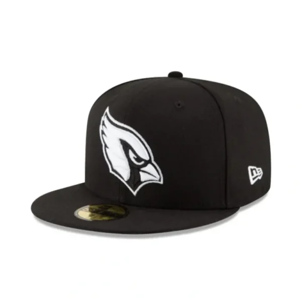 Hot Arizona Cardinals Black amp White 59FIFTY Fitted Hat - KTGCaps - Baseball caps for various teams, purchased online at a discount