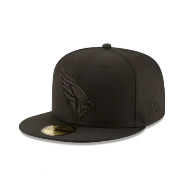 Outlet Arizona Cardinals Black On Black 59FIFTY Fitted Hat - KTGCaps - Baseball caps for various teams, purchased online at a discount