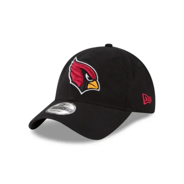 Online Arizona Cardinals Core Classic Black 9TWENTY Adjustable Hat - KTGCaps - Baseball caps for various teams, purchased online at a discount