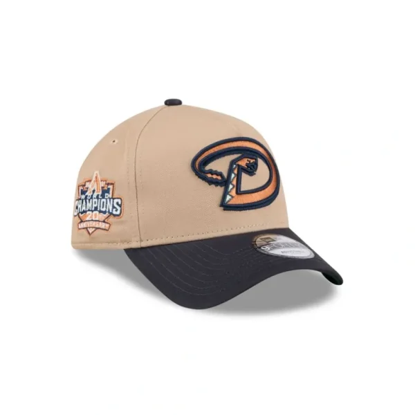 New Arizona Diamondbacks Beige Khaki 9FORTY AFrame Snapback Hat - KTGCaps - Baseball caps for various teams, purchased online at a discount