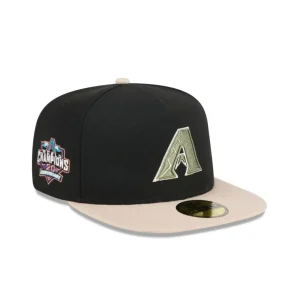 Online Arizona Diamondbacks Canvas 59FIFTY AFrame Fitted Hat - KTGCaps - Baseball caps for various teams, purchased online at a discount