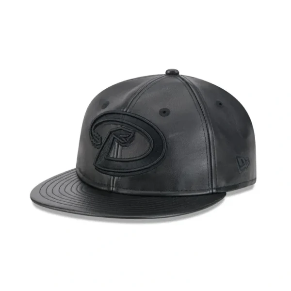 Hot Arizona Diamondbacks Genuine Leather Retro Crown 9FIFTY Strapback Hat - KTGCaps - Baseball caps for various teams, purchased online at a discount