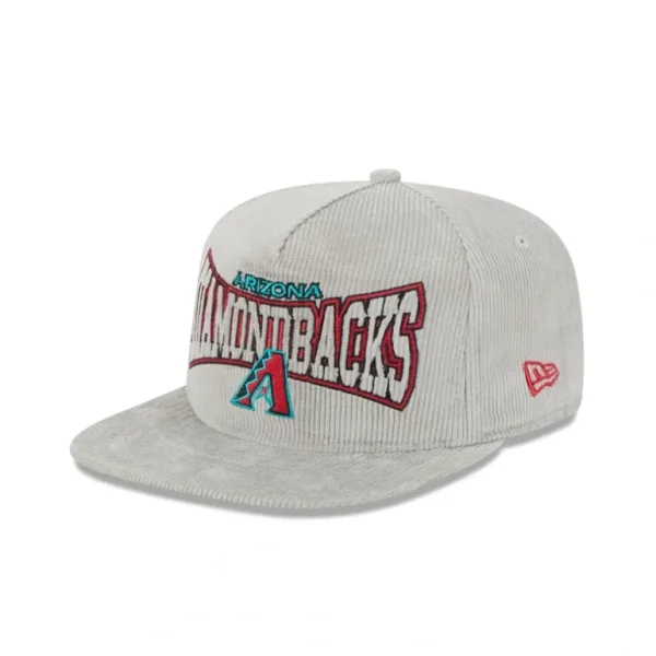 Clearance Arizona Diamondbacks Gray Cord Golfer Hat - KTGCaps - Baseball caps for various teams, purchased online at a discount