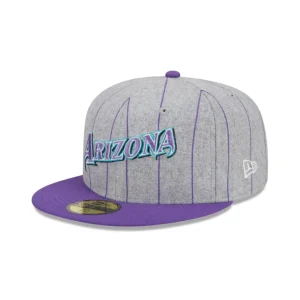 Discount Arizona Diamondbacks Heather Pinstripe 59FIFTY Fitted Hat - KTGCaps - Baseball caps for various teams, purchased online at a discount