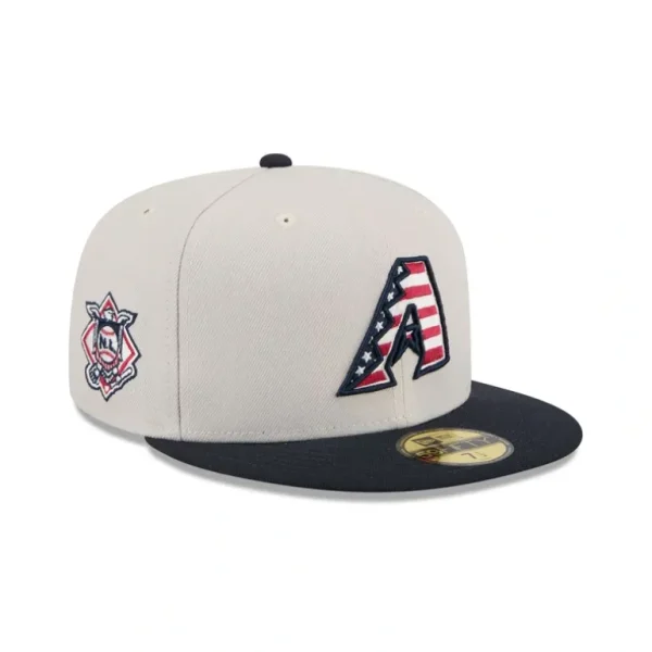 Shop Arizona Diamondbacks Independence Day 2024 59FIFTY Fitted Hat - KTGCaps - Baseball caps for various teams, purchased online at a discount