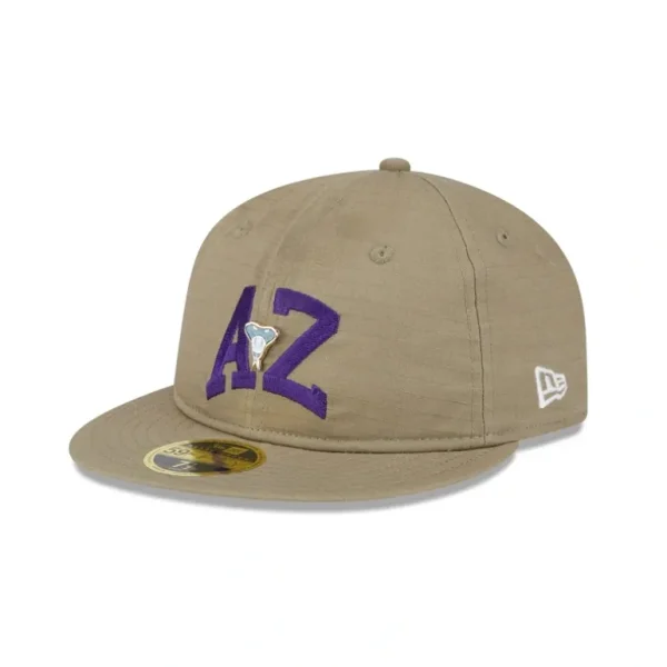 Outlet Arizona Diamondbacks Logo Pin Retro Crown 59FIFTY Fitted Hat - KTGCaps - Baseball caps for various teams, purchased online at a discount
