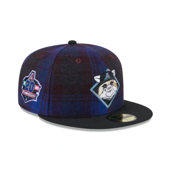 Discount Arizona Diamondbacks Mascot Plaid 59FIFTY Fitted Hat - KTGCaps - Baseball caps for various teams, purchased online at a discount