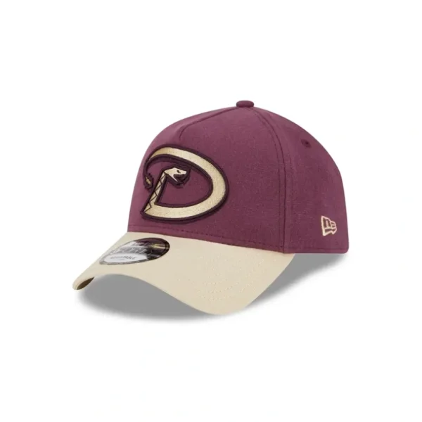 Store Arizona Diamondbacks Moleskin Crown Maroon 9FORTY AFrame Snapback Hat - KTGCaps - Baseball caps for various teams, purchased online at a discount