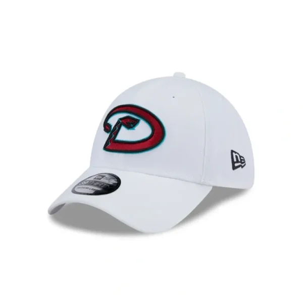 Outlet Arizona Diamondbacks Optic White 39THIRTY Stretch Fit Hat - KTGCaps - Baseball caps for various teams, purchased online at a discount