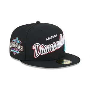 Online Arizona Diamondbacks Script Sided 59FIFTY Fitted Hat - KTGCaps - Baseball caps for various teams, purchased online at a discount
