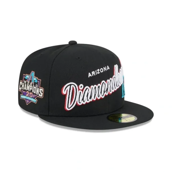 Online Arizona Diamondbacks Script Sided 59FIFTY Fitted Hat - KTGCaps - Baseball caps for various teams, purchased online at a discount