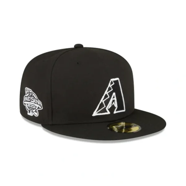 Discount Arizona Diamondbacks Sidepatch Black 59FIFTY Fitted Hat - KTGCaps - Baseball caps for various teams, purchased online at a discount