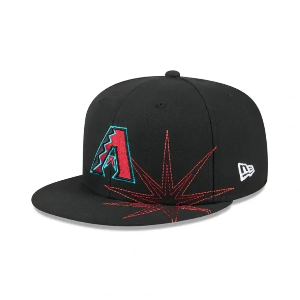 Flash Sale Arizona Diamondbacks Solar Stars 59FIFTY Fitted Hat - KTGCaps - Baseball caps for various teams, purchased online at a discount