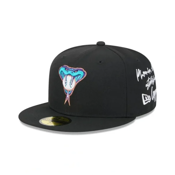 Shop Arizona Diamondbacks Team Verbiage 59FIFTY Fitted Hat - KTGCaps - Baseball caps for various teams, purchased online at a discount