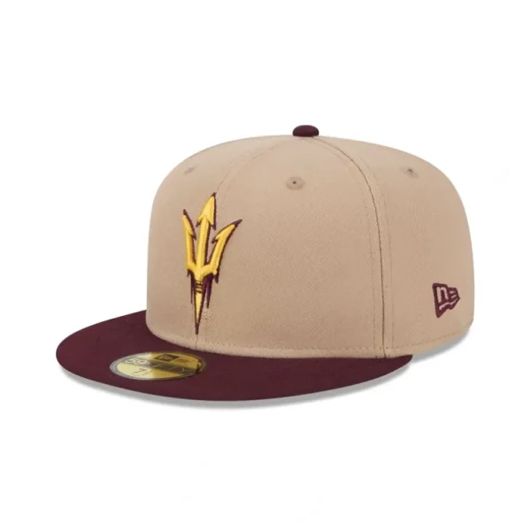 New Arizona State Sun Devils Camel 59FIFTY Fitted Hat - KTGCaps - Baseball caps for various teams, purchased online at a discount