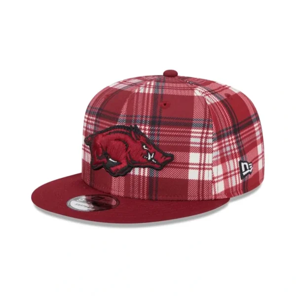 Store Arkansas Razorbacks Plaid 9FIFTY Snapback Hat - KTGCaps - Baseball caps for various teams, purchased online at a discount