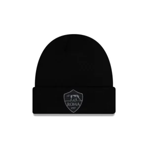 Best AS Roma Black Cuff Knit Hat - KTGCaps - Baseball caps for various teams, purchased online at a discount