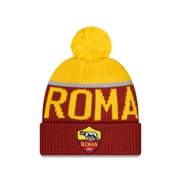 Hot AS Roma Pom Knit Hat - KTGCaps - Baseball caps for various teams, purchased online at a discount