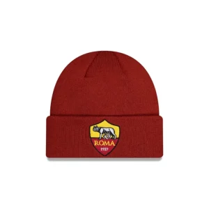 Outlet AS Roma Red Cuff Knit Hat - KTGCaps - Baseball caps for various teams, purchased online at a discount