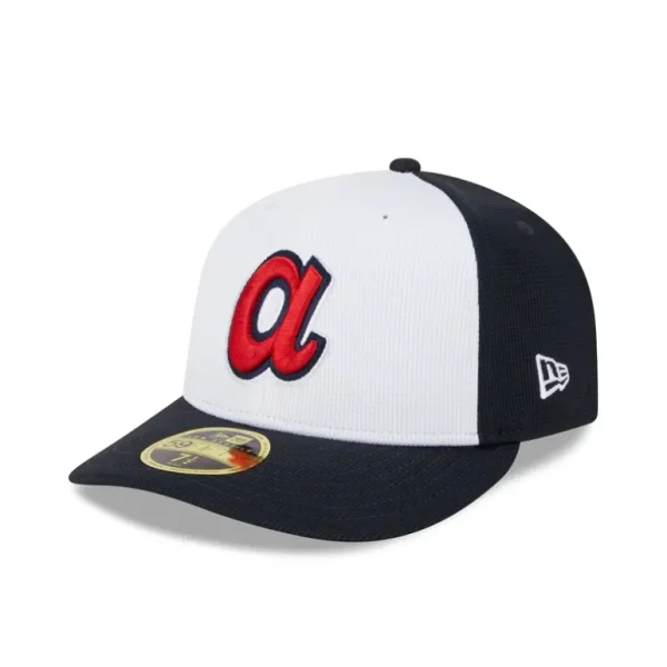 Clearance Atlanta Braves 2024 Batting Practice Low Profile 59FIFTY Fitted Hat - KTGCaps - Baseball caps for various teams, purchased online at a discount