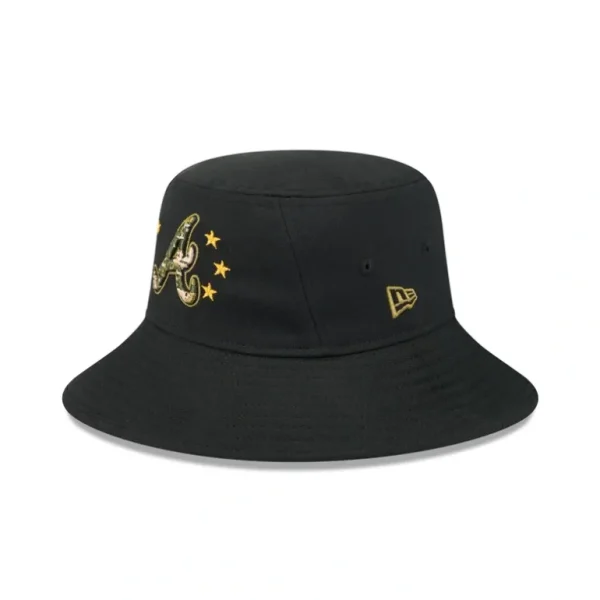 Hot Atlanta Braves Armed Forces Day 2024 Stretch Bucket Hat - KTGCaps - Baseball caps for various teams, purchased online at a discount
