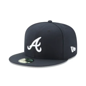Best Sale Atlanta Braves Authentic Collection Road 59FIFTY Fitted Hat - KTGCaps - Baseball caps for various teams, purchased online at a discount