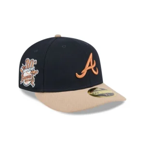 Best Atlanta Braves Blue Ivory Low Profile 59FIFTY Fitted Hat - KTGCaps - Baseball caps for various teams, purchased online at a discount