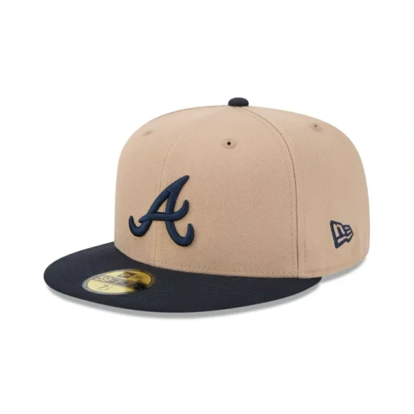Cheap Atlanta Braves Camel 59FIFTY Fitted Hat - KTGCaps - Baseball caps for various teams, purchased online at a discount