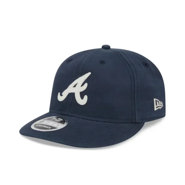 Clearance Atlanta Braves Canvas Felt Retro Crown 9FIFTY Adjustable Hat - KTGCaps - Baseball caps for various teams, purchased online at a discount