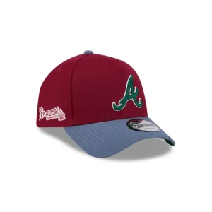 Store Atlanta Braves Cherry 9FORTY AFrame Snapback Hat - KTGCaps - Baseball caps for various teams, purchased online at a discount