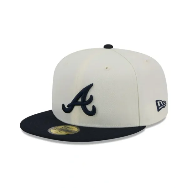 Fashion Atlanta Braves Chrome 59FIFTY Fitted Hat - KTGCaps - Baseball caps for various teams, purchased online at a discount