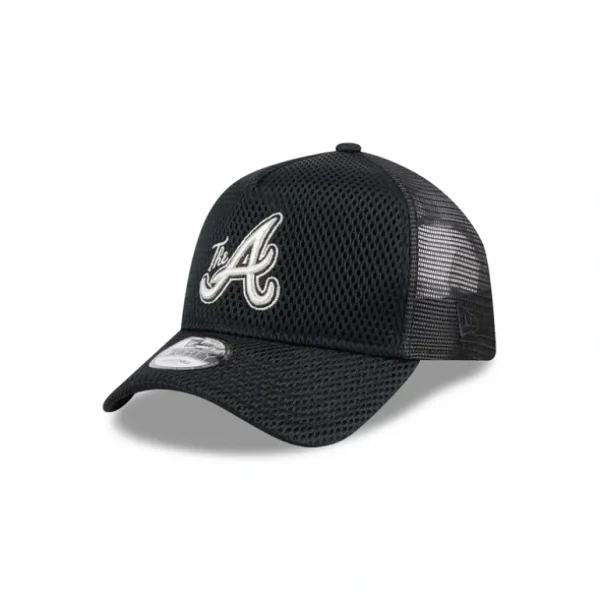 Online Atlanta Braves City Mesh 9FORTY AFrame Trucker Hat - KTGCaps - Baseball caps for various teams, purchased online at a discount