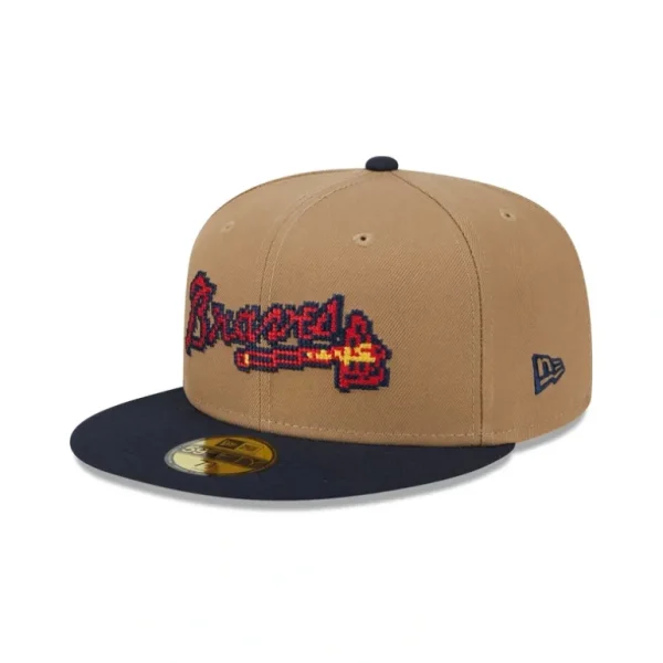 Cheap Atlanta Braves Classic 8Bit Wordmark 59FIFTY Fitted Hat - KTGCaps - Baseball caps for various teams, purchased online at a discount