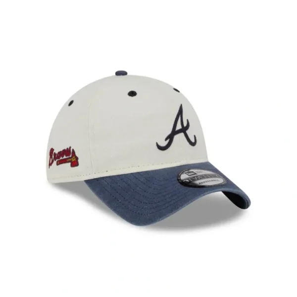 Outlet Atlanta Braves Classic Sidescript 9TWENTY Adjustable Hat - KTGCaps - Baseball caps for various teams, purchased online at a discount