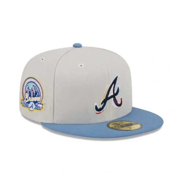 Hot Atlanta Braves Color Brush 59FIFTY Fitted Hat - KTGCaps - Baseball caps for various teams, purchased online at a discount