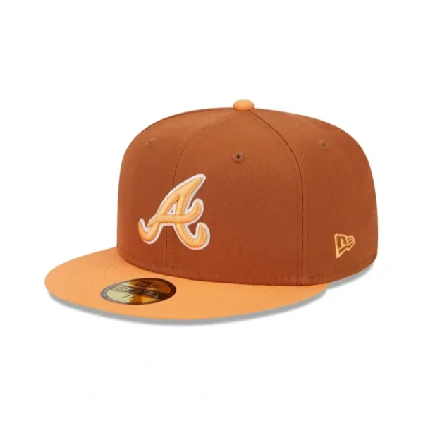 Store Atlanta Braves Color Pack Earthy Brown 59FIFTY Fitted Hat - KTGCaps - Baseball caps for various teams, purchased online at a discount
