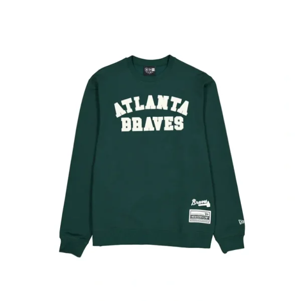 Shop Atlanta Braves Dark Green Logo Select Crewneck - KTGCaps - Baseball caps for various teams, purchased online at a discount