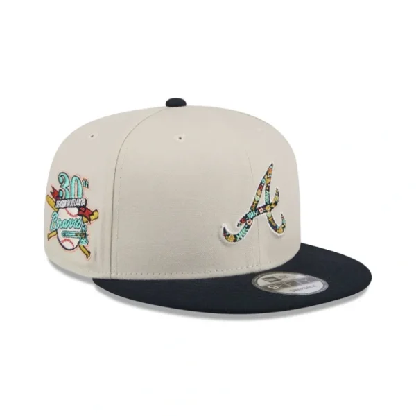 Flash Sale Atlanta Braves Floral Fill 9FIFTY Snapback Hat - KTGCaps - Baseball caps for various teams, purchased online at a discount