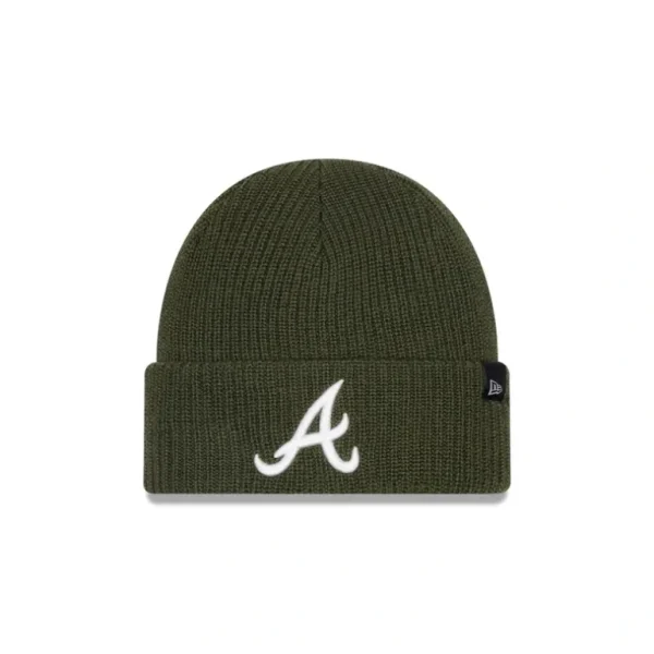 Store Atlanta Braves Green Merino Wool Knit Beanie - KTGCaps - Baseball caps for various teams, purchased online at a discount