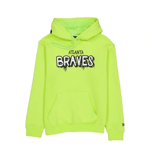 Sale Atlanta Braves Hi Vis Doodle Hoodie - KTGCaps - Baseball caps for various teams, purchased online at a discount